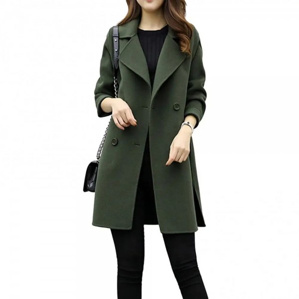 Manteau en laine surdimensionné pour femme, veste coréenne à double boutonnage|16,19 €|OKKO MODE