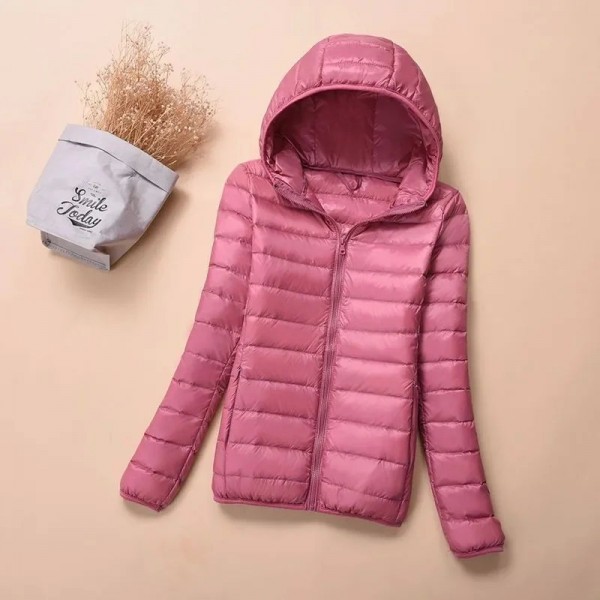 Doudoune courte à capuche pour femme, parkas à col montant et coton chaud|16,19 €|OKKO MODE