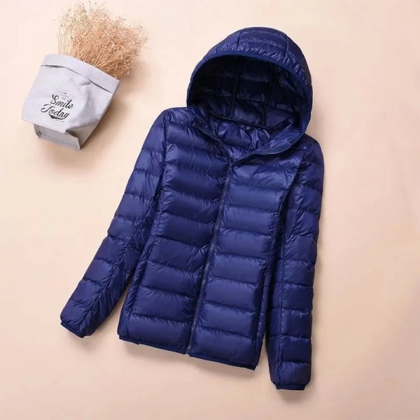 Doudoune courte à capuche pour femme, parkas à col montant et coton chaud|16,19 €|OKKO MODE