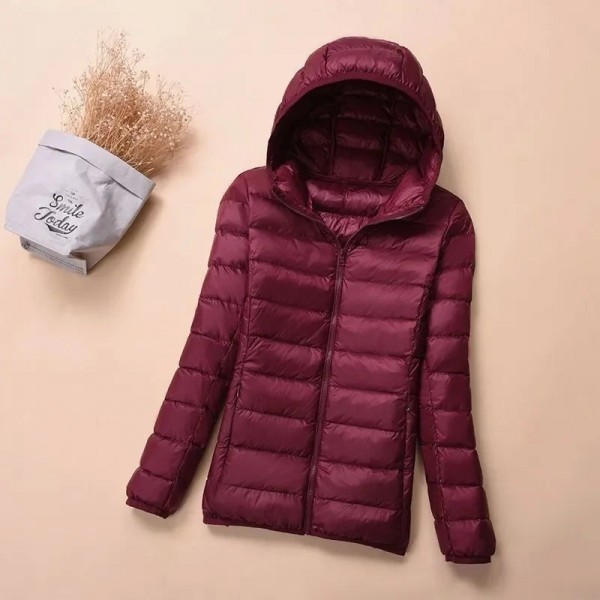 Doudoune courte à capuche pour femme, parkas à col montant et coton chaud|16,19 €|OKKO MODE