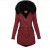 Parka à capuche mi-longue pour femme avec col en fourrure, veste en coton chaud | 21,45 $ | OKKO MODE