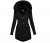 Parka à capuche mi-longue pour femme avec col en fourrure, veste en coton chaud | 21,45 $ | OKKO MODE