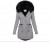 Parka à capuche mi-longue pour femme avec col en fourrure, veste en coton chaud | 21,45 $ | OKKO MODE