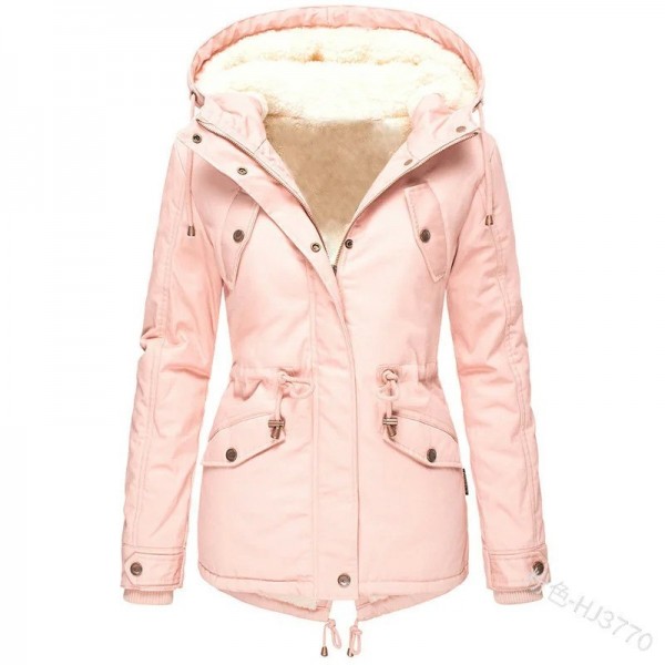 Parka à capuche coupe-vent pour femme, manteau chaud et épais|39,94 €|OKKO MODE