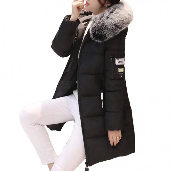 Manteau à capuche rembourré pour femme, parka épaisse coupe-vent|12,59 €|OKKO MODE