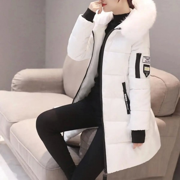 Manteau à capuche rembourré pour femme, parka épaisse coupe-vent