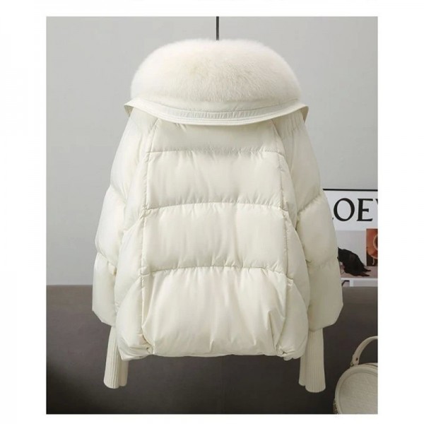 Parka matelassée en fausse fourrure avec col en fourrure pour femme, veste de neige épaisse|39,12 €|OKKO MODE