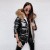 Vestes en PU noir ou doré brillant pour femmes, grand col en fourrure, capuche en duvet et coton | 45,89 € | OKKO MODE