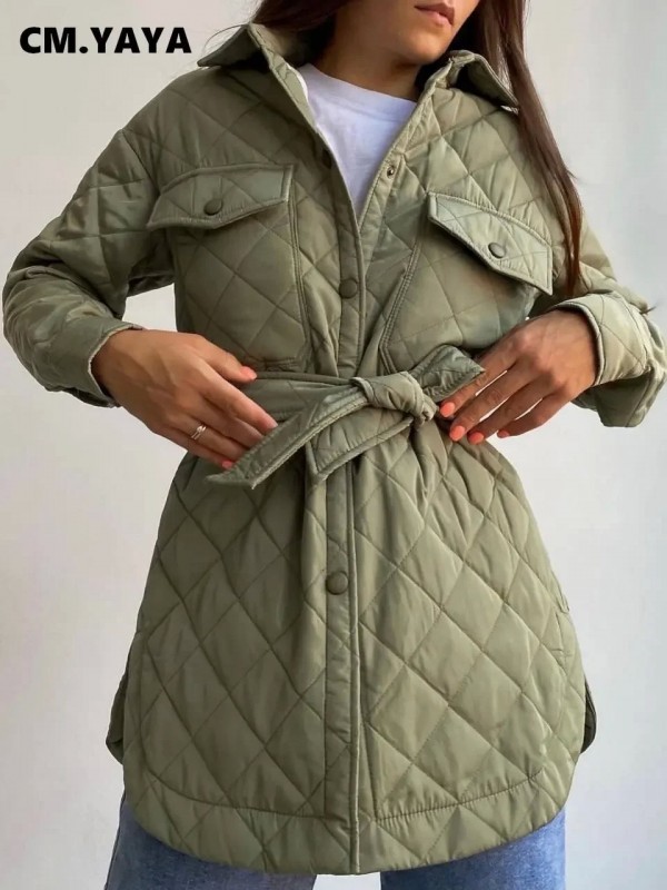 Parkas fins à boutonnage simple pour femmes, veste à manches longues, vêtements d'extérieur chauds, col à revers|25,91 €|OKKO MODE