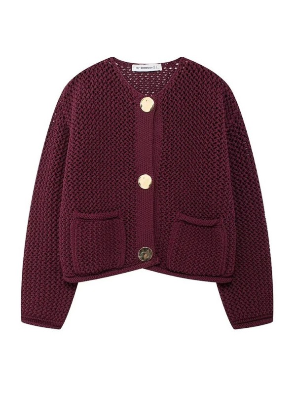 Cardigan laine à Manches sulf pour Femme, Pull Chaud et Solide, Manteau Décontracté, à la Mode, Automne Hiver 2024|23,39 €|OKKO MODE