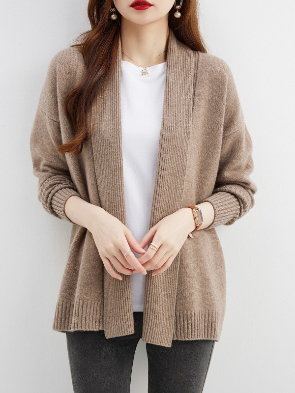 Pull en laine mérinos à manches longues pour femmes, cardigans chauds et doux, vêtements à la mode, automne et hiver|40,49 €|OKKO MODE