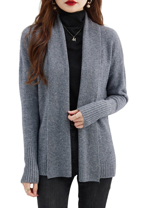 Pull en laine mérinos à manches longues pour femmes, cardigans chauds et doux, vêtements à la mode, automne et hiver|40,49 €|OKKO MODE