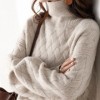 Pull beige et camel Casual Chic Cachemire épais en tricot pour Femme à manches sulf|18,89 €|OKKO MODE