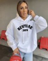 Sweat à Capuche en Polyester à Manches sulf Femme, Streetwear NEWYORK Imprimées, Vêtement d'Hiver|13,49 €|OKKO MODE