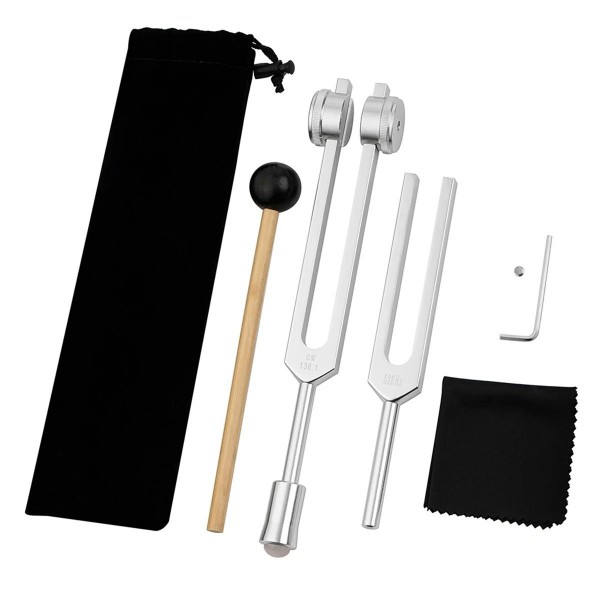 Ensemble de diapason pour chakra de guérison 528Hz OM136.1 Hz
