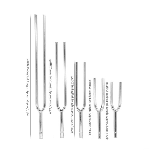 Ensemble d'outils de guérison sonore de diapason en alliage d'aluminium, 128HZ, 256HZ, 512HZ, 1024HZ, 2048HZ|8,00 €|OKKO MODE