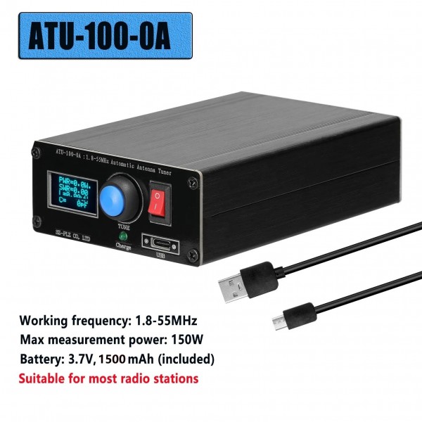 ATU-100/10-0A 1.8-55MHz/30MHz Mini tuner d'antenne automatique OLED affichage Outcase en aluminium avec 1800MAh batterie ATU ant|61,59 €|OKKO MODE