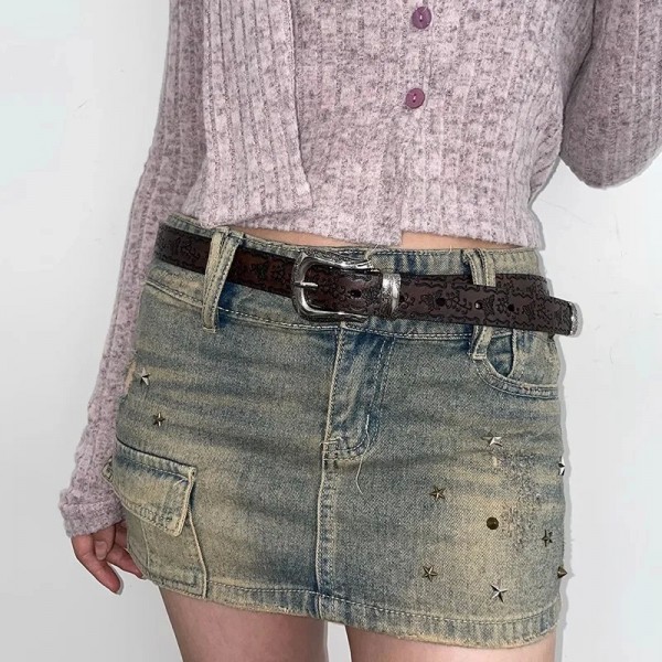 Ceinture blanche Y2K pour femme, Jeans version coréenne|2,00 €|OKKO MODE