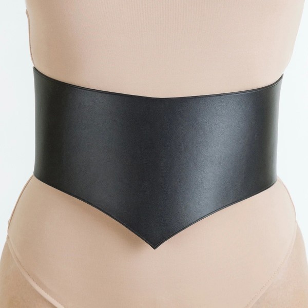 Ceinture Large en Cuir Noir pour Femme, Style Corset Punk et Streetwear|8,09 €|OKKO MODE