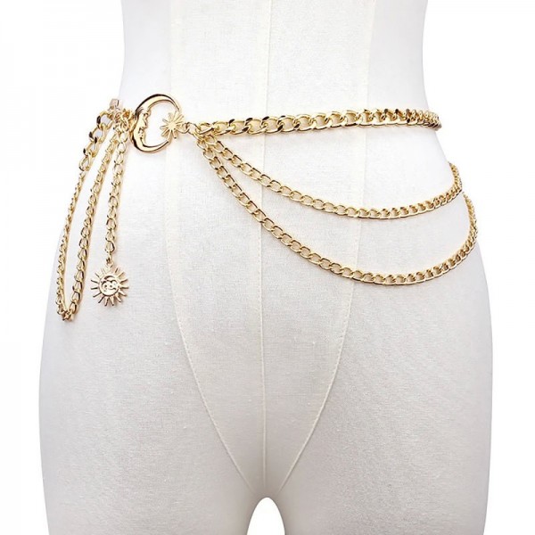 Ceinture de taille dorée et argentée pour femme, accessoire chic pour jupe habillée|2,00 €|OKKO MODE