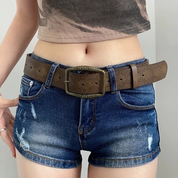 Ceinture rétro américaine pour femme, coréenne polyvalente jeans marron mode 2024|4,49 €|OKKO MODE