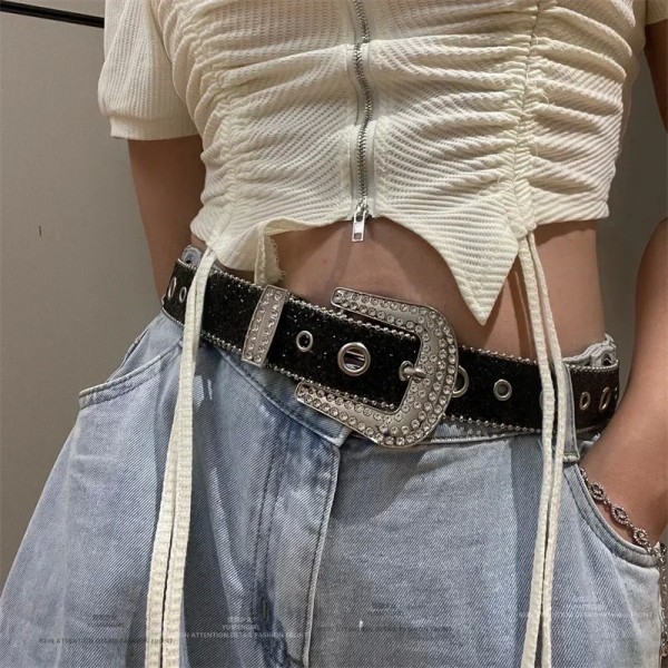 Ceinture en cuir PU cloutée pleine biscuits pour femme|4,49 €|OKKO MODE