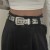 Ceinture en cuir PU cloutée pleine biscuits pour femme | 2,14 $ | OKKO MODE
