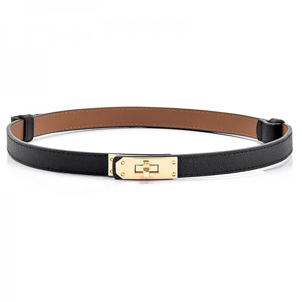 Ceinture en cuir verni pour femme, Fine EnvironGolden Lock|1,96 €|OKKO MODE