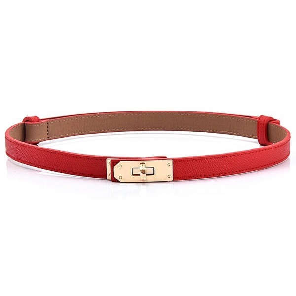 Ceinture en cuir verni pour femme, Fine EnvironGolden Lock|1,96 €|OKKO MODE