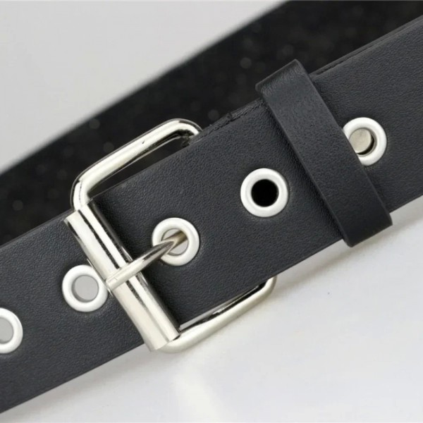 Ceinture idale en métal pour hommes et femmes, perle carrée, rivet punk Y2K designer.|4,94 €|OKKO MODE