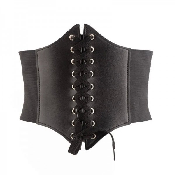 Ceinture Corset large en cuir Pu pour femmes, amincissante et élastique - nouvelle collection|3,59 €|OKKO MODE