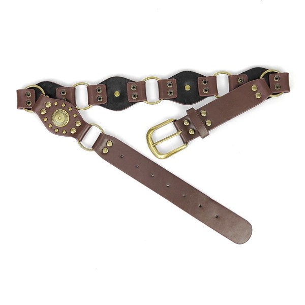 Ceinture en cuir PU style occidental pour femmes, décoration de rivet rétro|3,00 €|OKKO MODE