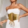 Ceinture large corset doré élastique pour femme, sangle de taille designer|2,00 €|OKKO MODE