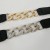 Ceinture de smoking élastique en métal argenté et chaîne dorée pour femme | 2,16 $ | OKKO MODE