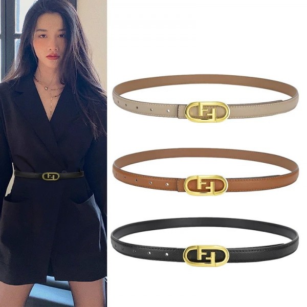 Ceinture fine à glissière simple pour femme, ceinture mode robe 18mm|17,09 €|OKKO MODE