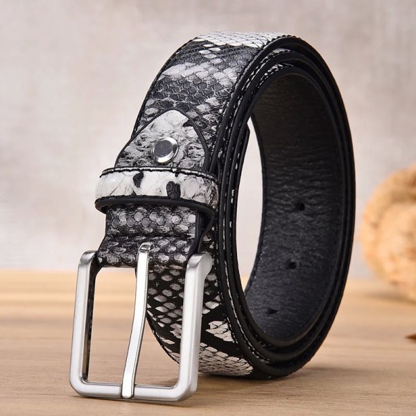 Ceinture Western en cuir pour hommes, sangle métallique luxueuse, motif de salle, design masculin|1,98 €|OKKO MODE