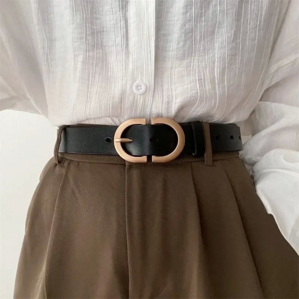 Ceinture noire décontractée pour femme jeans designer mode taille environnemental|2,00 €|OKKO MODE