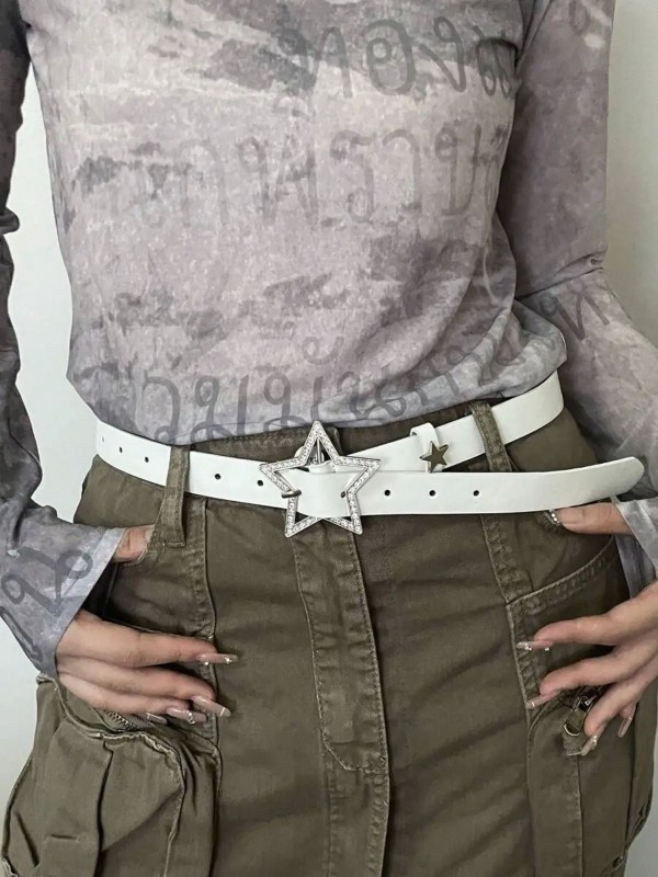 Ceinture décontractée en biscuits pour femme, accessoires étoile punk Y2K|2,00 €|OKKO MODE