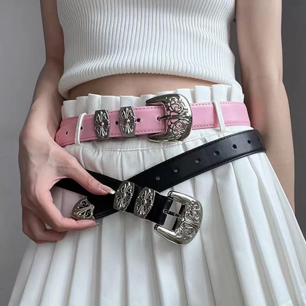 Ceinture en cuir PU de luxe pour femmes et hommes, sangle taille alliage créateur|2,97 €|OKKO MODE