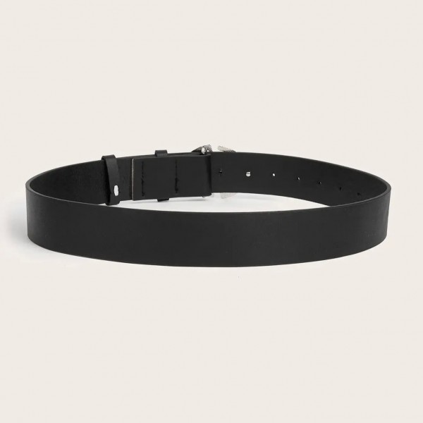 Ceinture en PU creuse pour femme, décor de rivet étoile, ceinture noire décontractée.|2,00 €|OKKO MODE