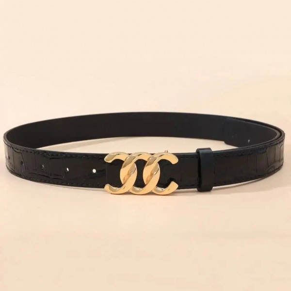 Bracelet en cuir noir pour femme, ceinture décontractée avec motif litchi|2,00 €|OKKO MODE