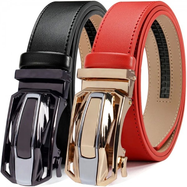 Ceinture en cuir véritable pour hommes, sangle automatique de voiture|30,59 €|OKKO MODE