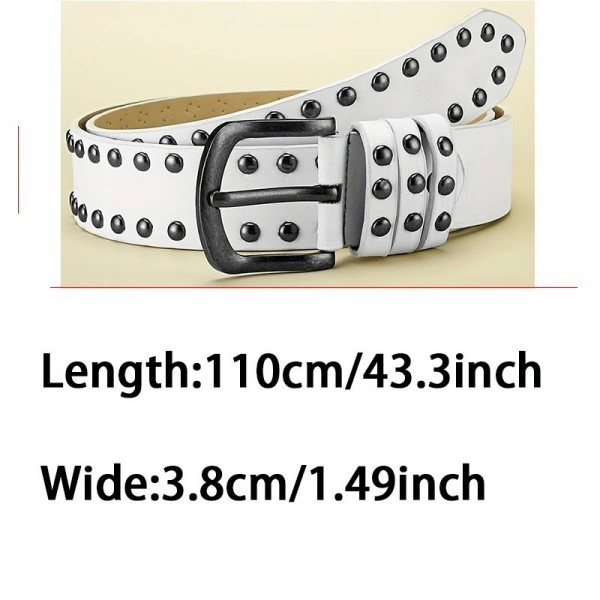 Ceinture en alliage rétro à rivets circulaires pour homme et femme - Style punk, hip hop, rock - Pour jeans bon marché|1,98 €|OKKO MODE