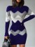 Printed Long Sleeve Mini Dress for Women - Elegant Round Neck, Slim Fit Hips and Waist - Trendy Fall | €7.19 | OKKO MODE