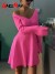 Knit V-Neck Sweater Dress with Long Sleeves for Women, Sexy Trapeze Style for Fall/Winter | €23.39 | OKKO MODE