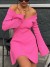 Knit V-Neck Sweater Dress with Long Sleeves for Women, Sexy Trapeze Style for Fall/Winter | €23.39 | OKKO MODE