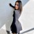 Robe courte noire sexy à manches longues et col en V pour femmes | 14,62 $ | OKKO MODE