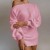 Mini robe cryptographique en tricot pour femme, pull à manches longues ample pour automne hiver | 24,37 $ | OKKO MODE