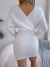 Robe pull à col en V profond pour femmes, manches chauve-souris et jupe crayon streetwear sexy | 25,35 $ | OKKO MODE