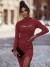 Vestido midi monocromático con abertura lateral para mujer | 18,89 € | OKKO MODE